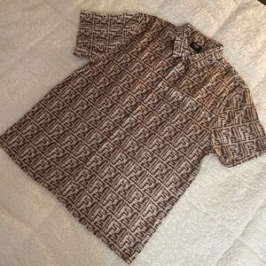 Fendi FF Logo Motif Shirt